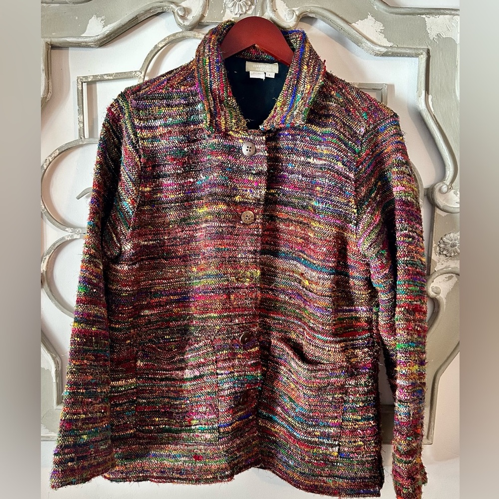90’s Vintage | The Territory Ahead Multicolor 100% Silk Jacket